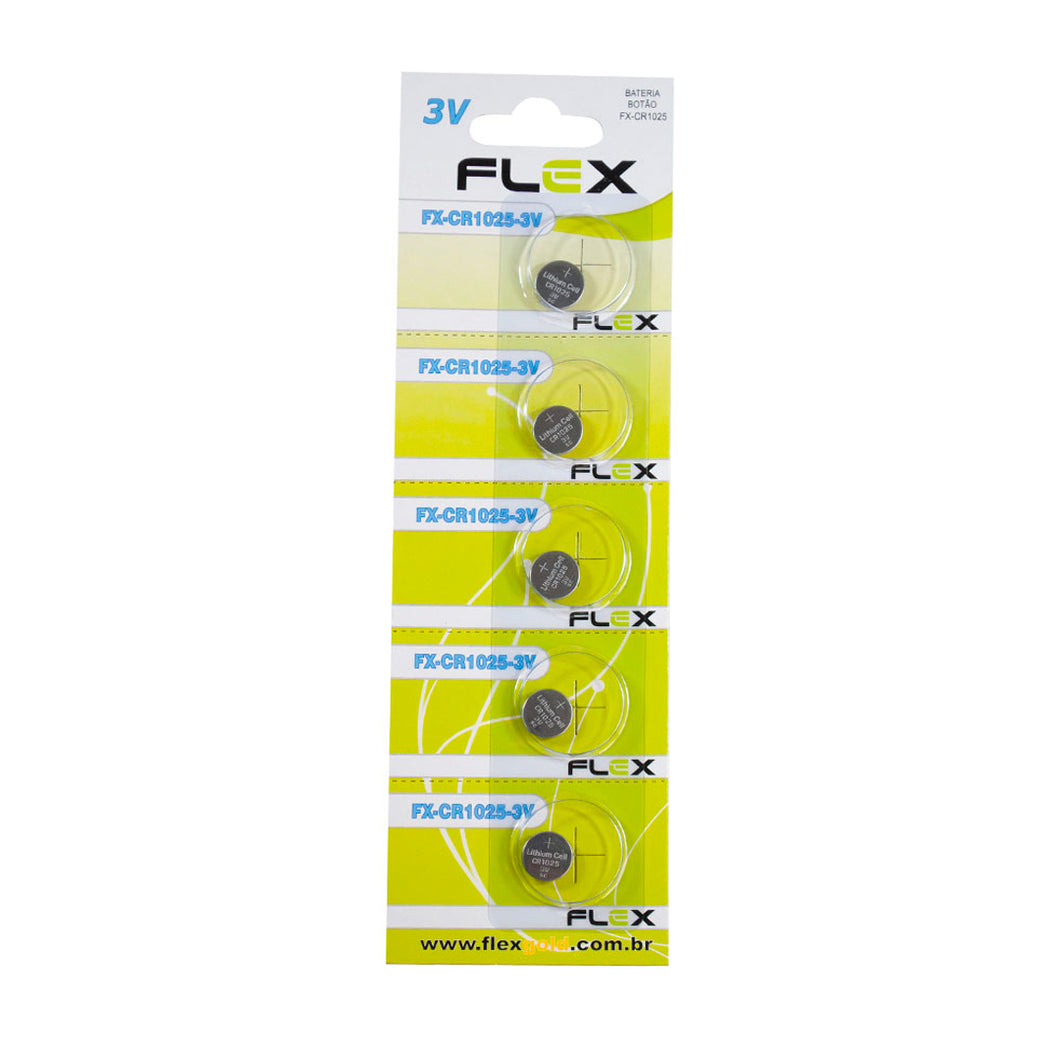 Bateria Cr 1025 Flex Cartela 05 Unidades Fx-1025