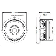 Carregar imagem no visualizador da galeria, Alto-falante 400 Watts 8 Pol 8 Ohms Wf200-800b-8 Atk
