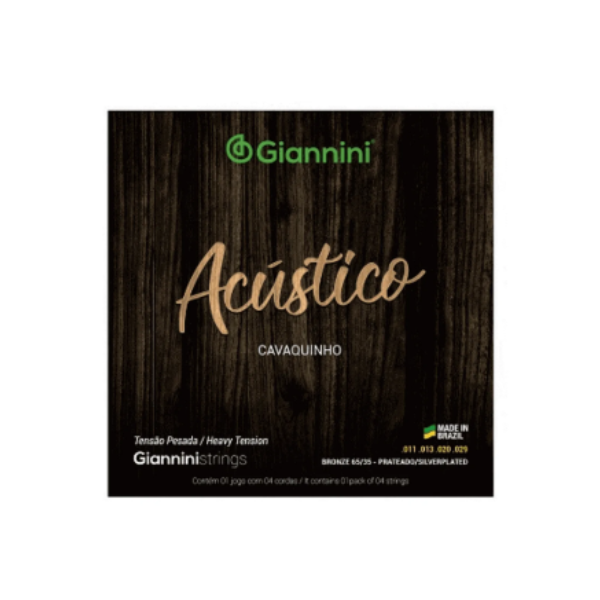 Encordoamento para Cavaquinho Bronze Tensão Pesada Giannini Acústico
