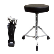 Carregar imagem no visualizador da galeria, Bateria Acústica Infantil Junior 2t Preta Com Banco New York
