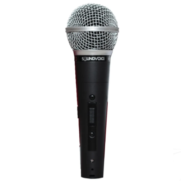 Microfone Com Fio Dinâmico Soundvoice SM58S
